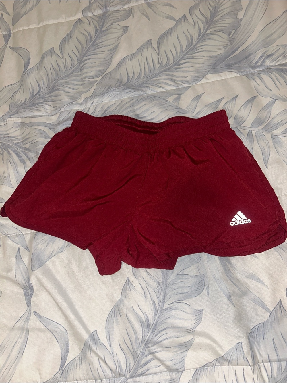 Adidas Women's Deep Red Athletic Running Shorts